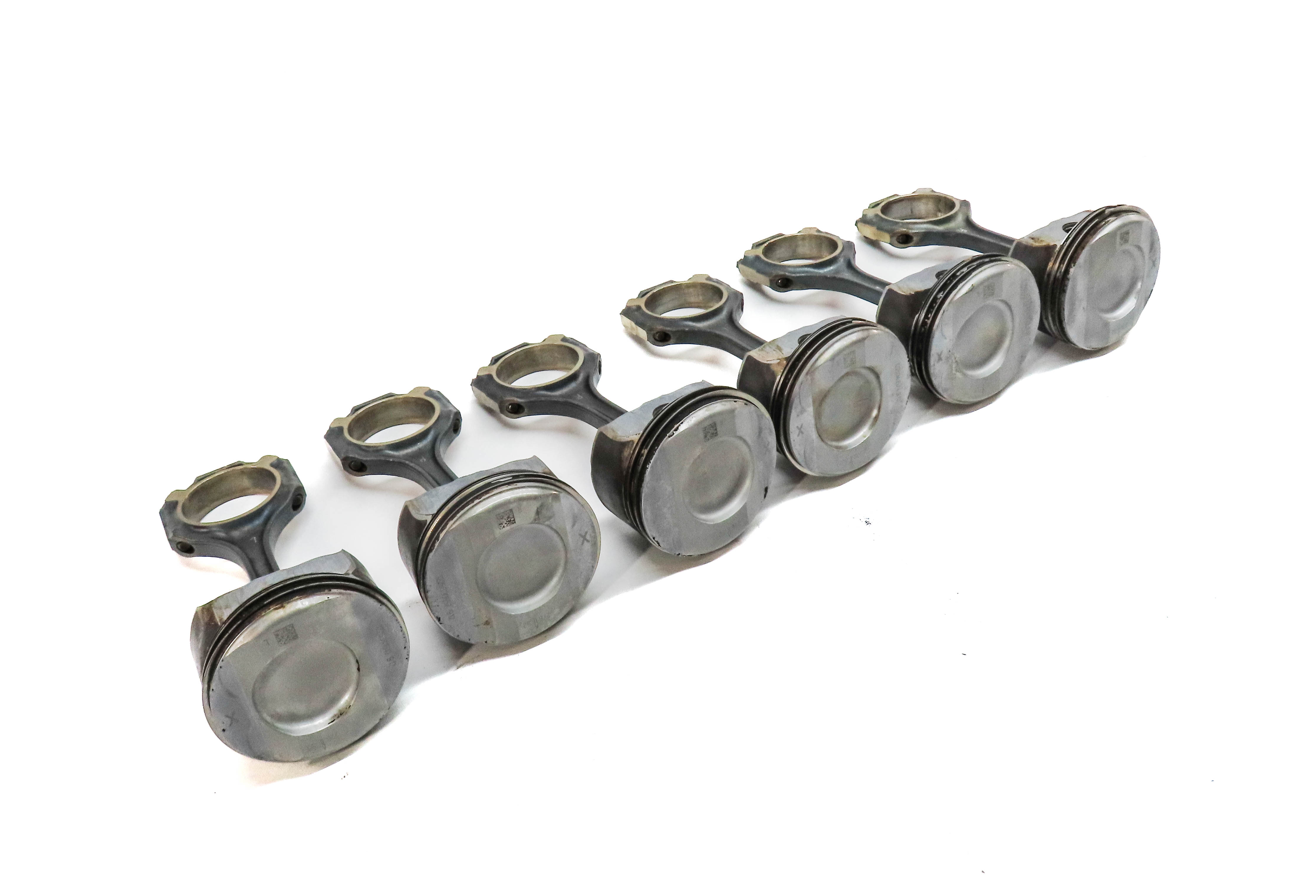 12-18 MERCEDES C E GLE GLK ML SLK (W212 W204 X204 W166 R172) 3.5L PISTON SET-6 — exact item pictured